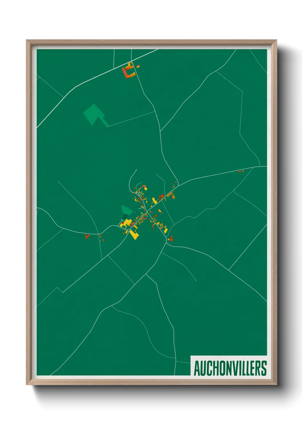 Une affiche de carte sur Auchonvillers