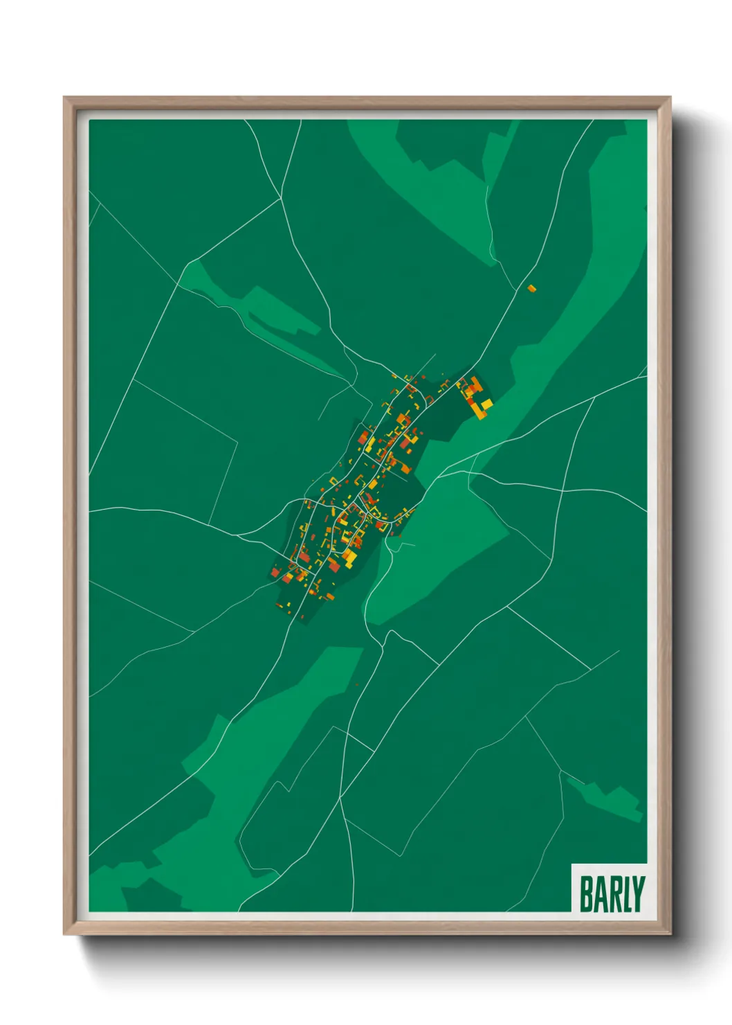 Une affiche de carte sur Barly