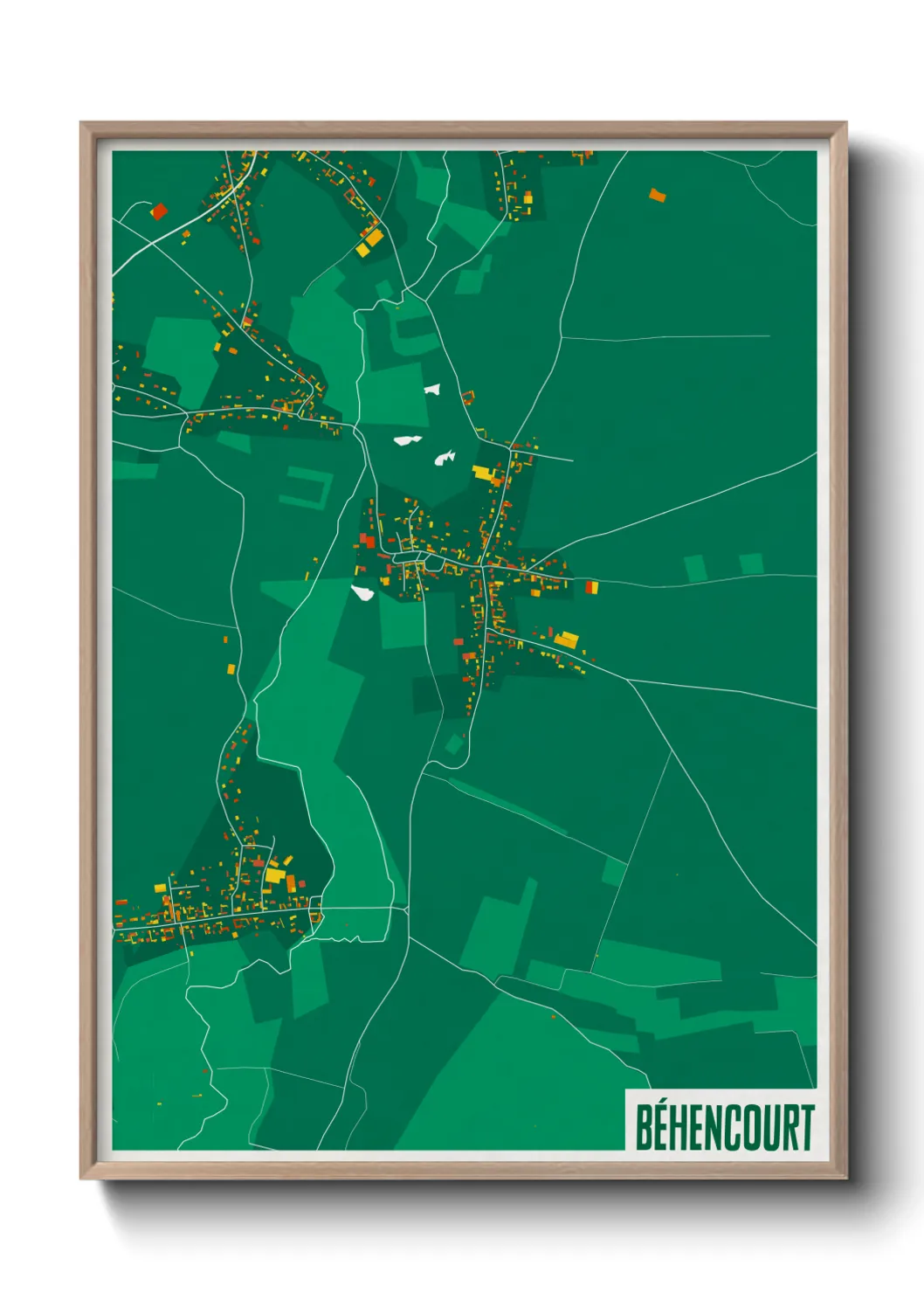 Une affiche de carte sur Béhencourt