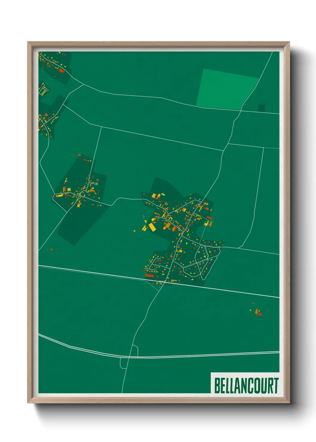 Une affiche de carte sur Bellancourt