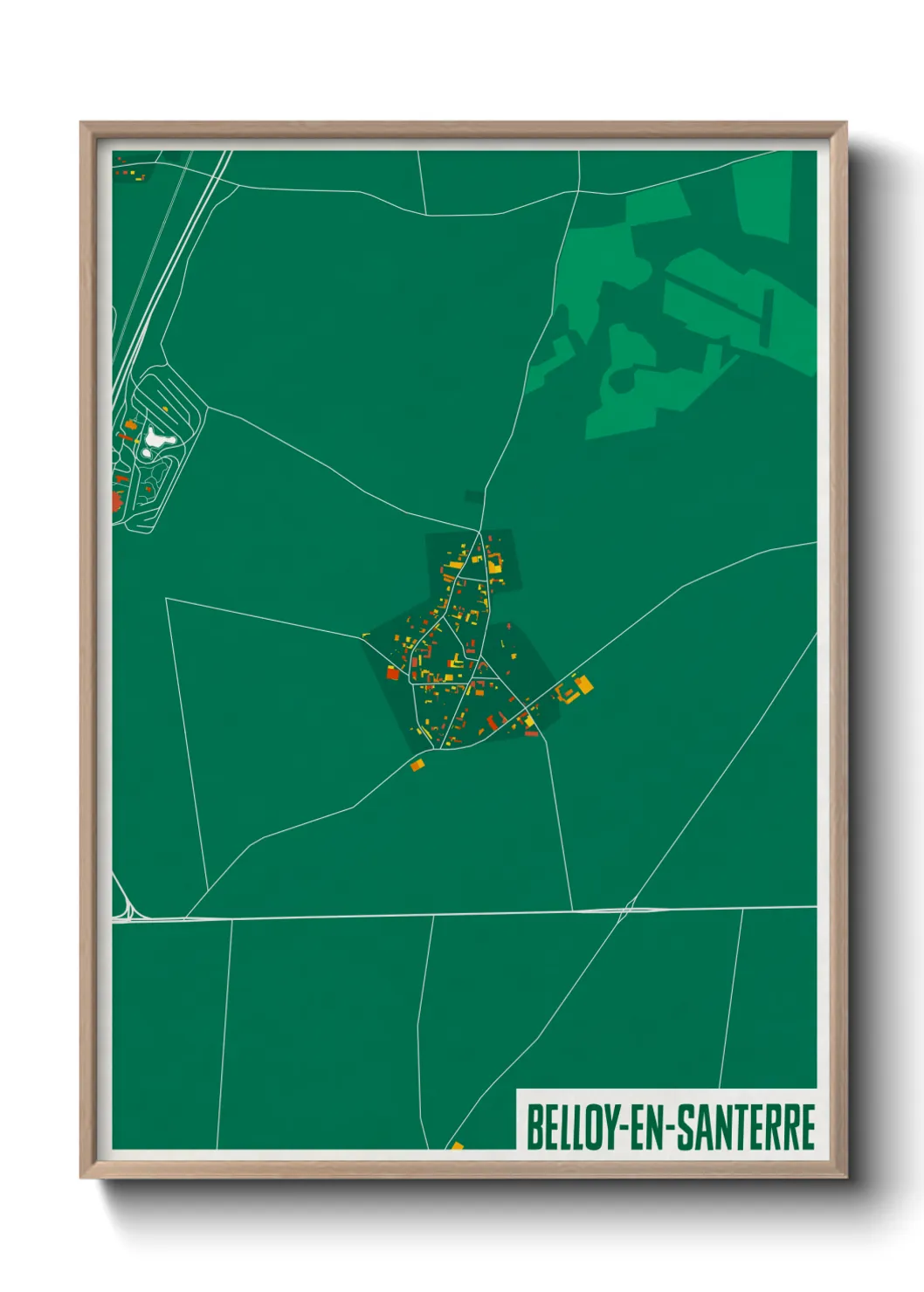 Une affiche de carte sur Belloy-en-Santerre