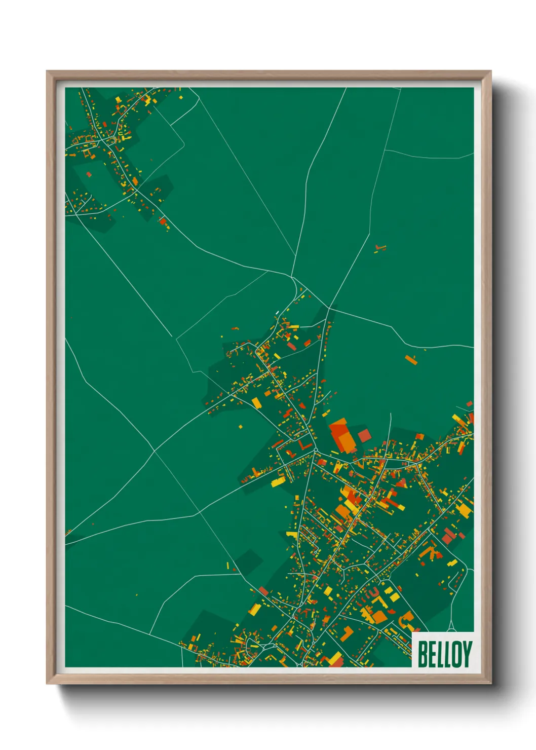 Une affiche de carte sur Belloy