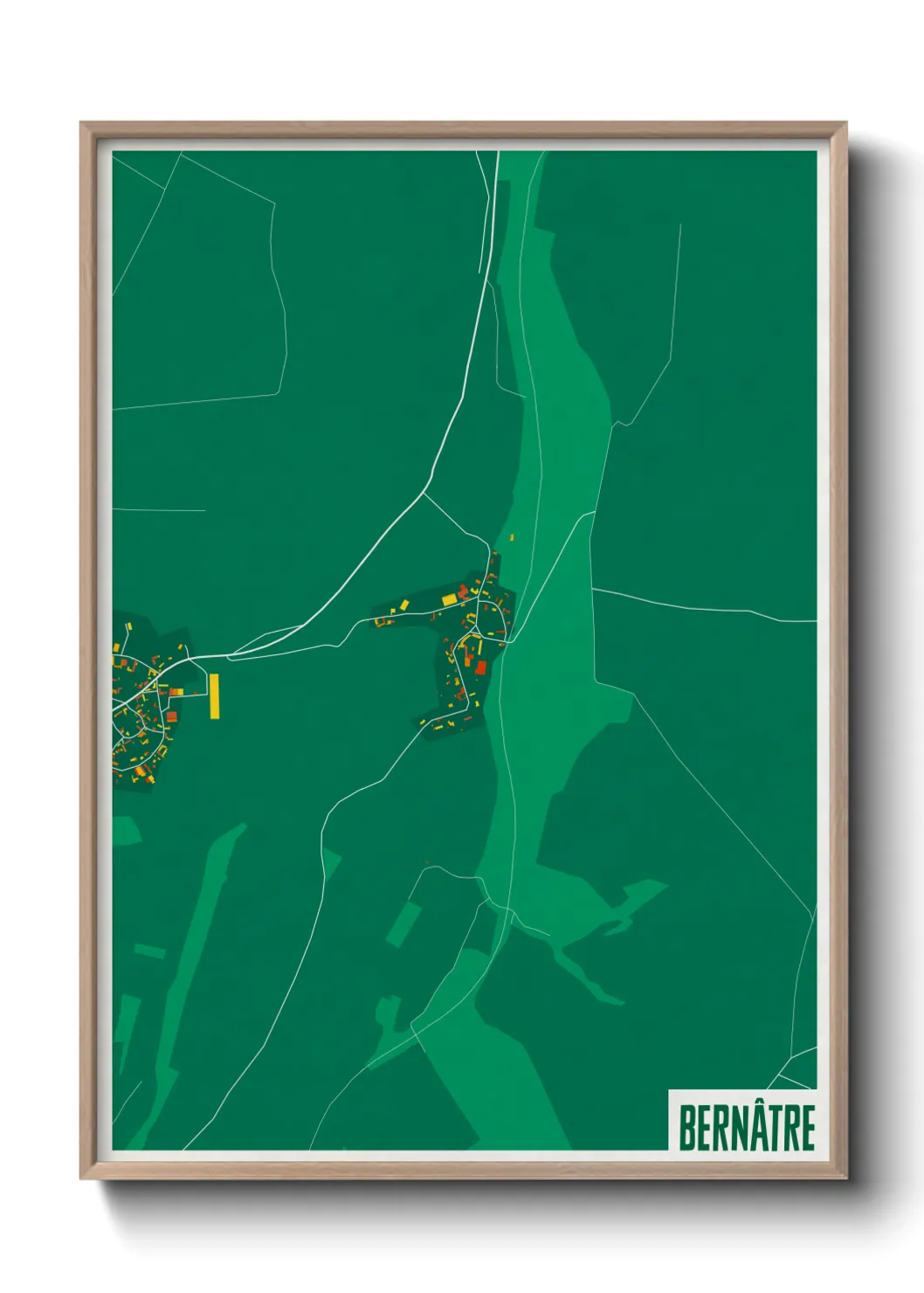 Une affiche de carte sur Bernâtre