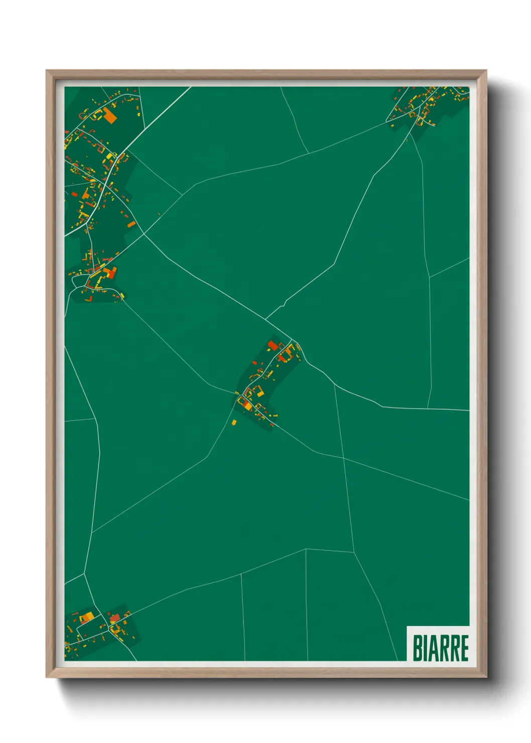 Une affiche de carte sur Biarre