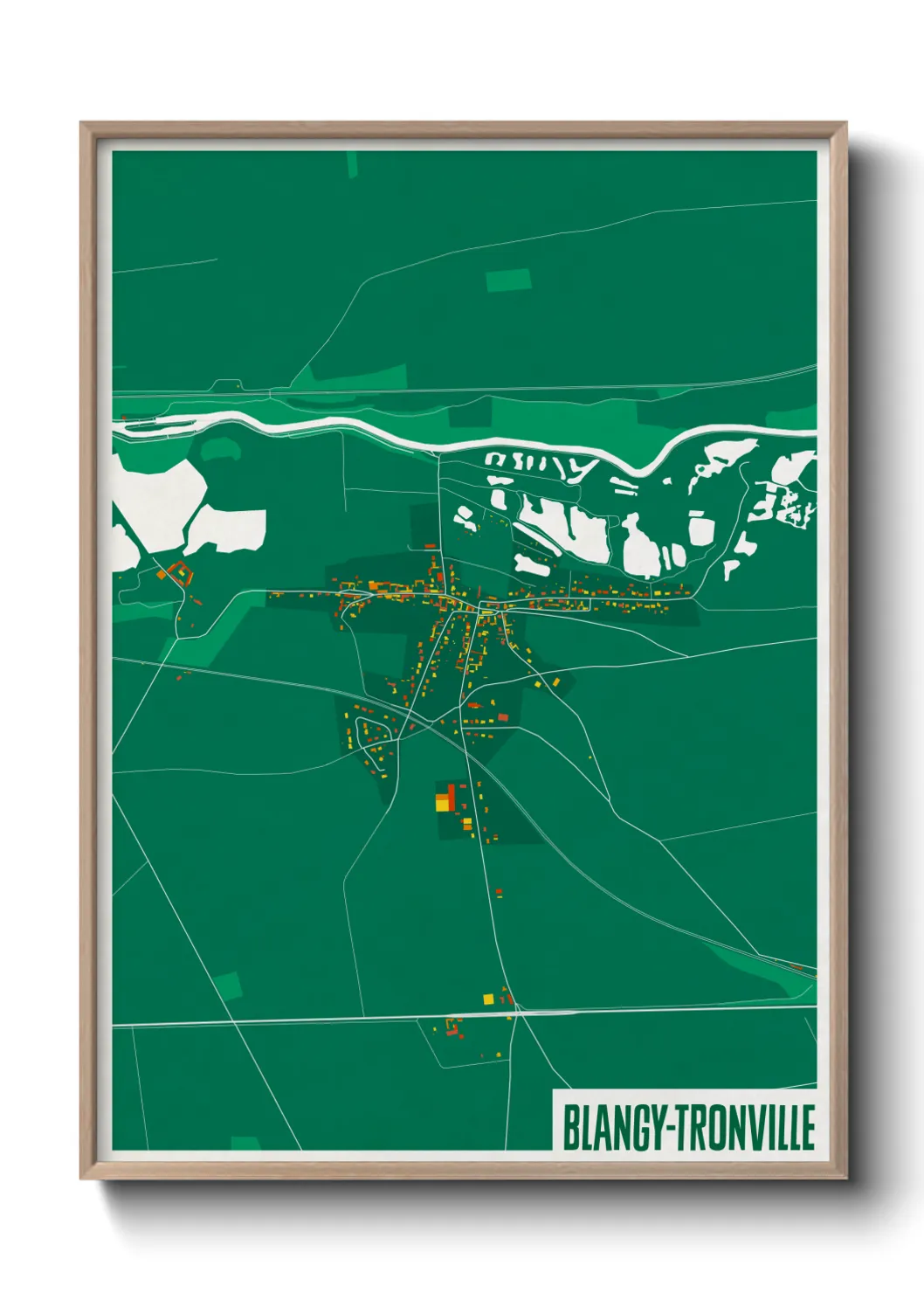 Une affiche de carte sur Blangy-Tronville