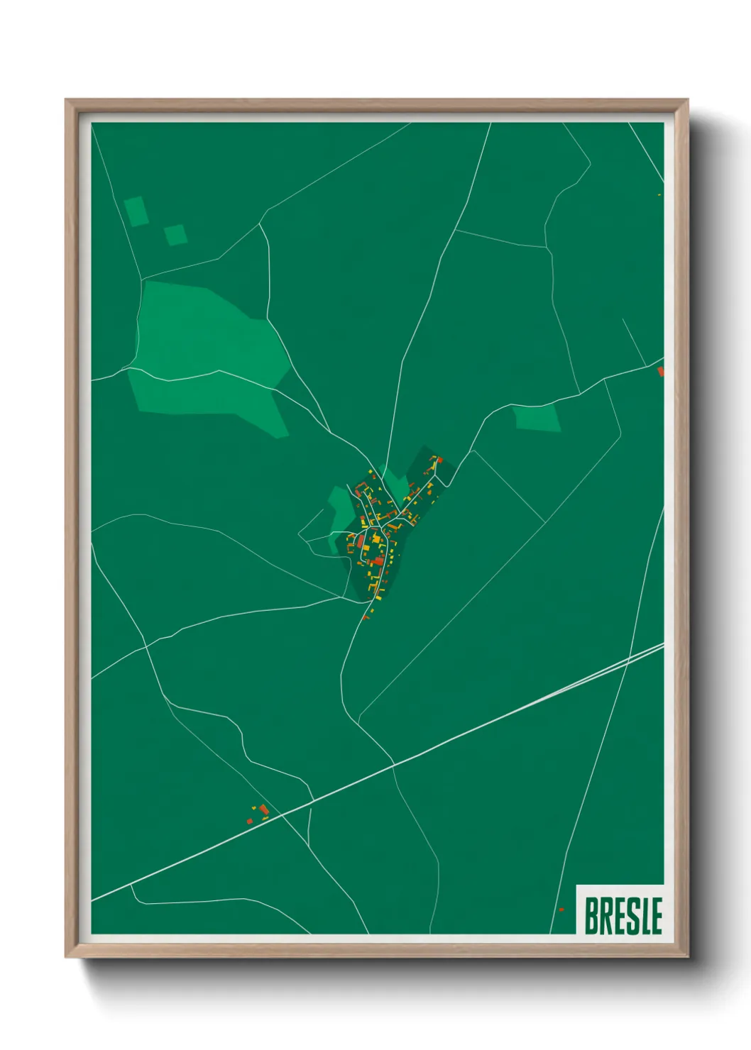 Une affiche de carte sur Bresle