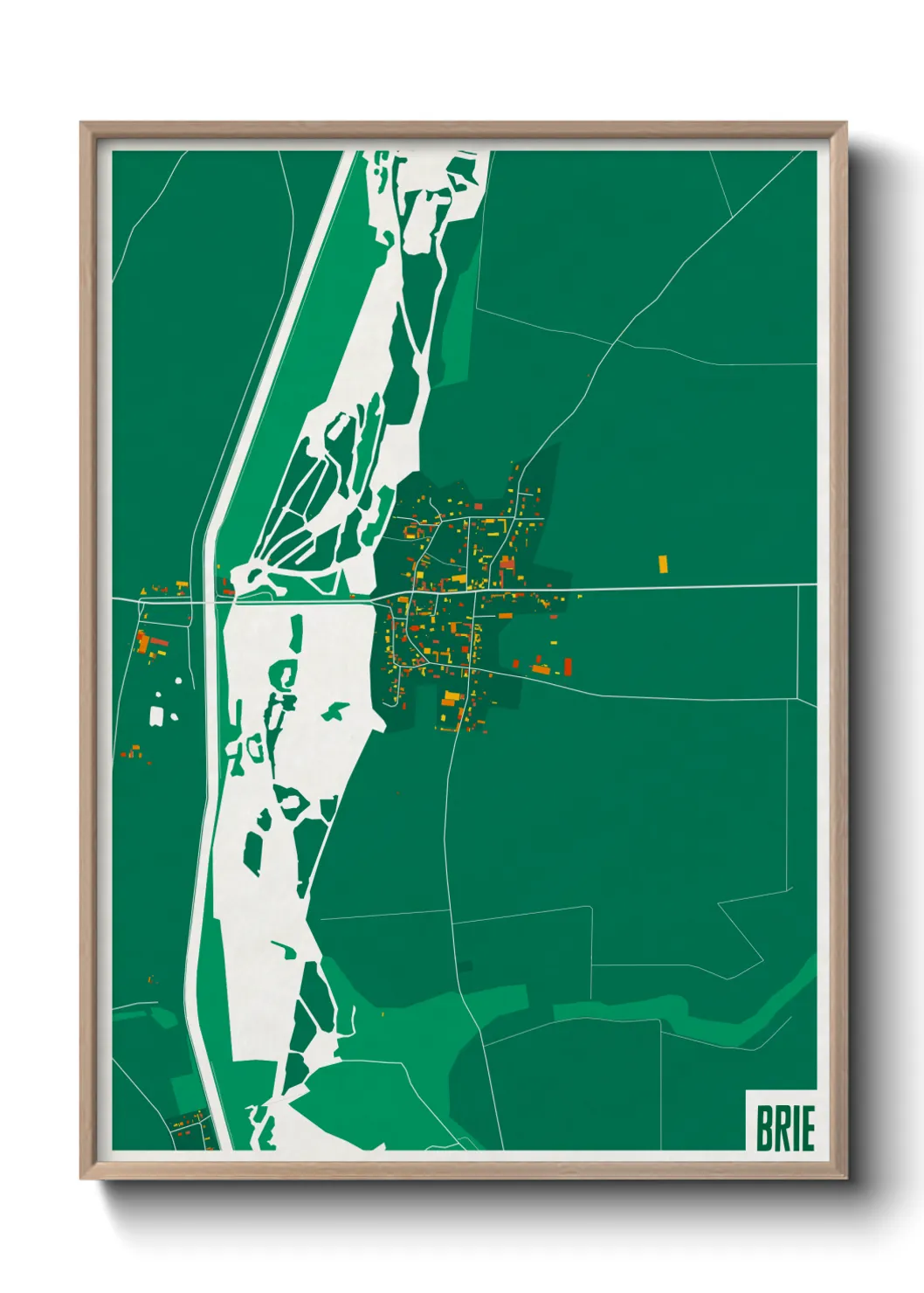 Une affiche de carte sur Brie