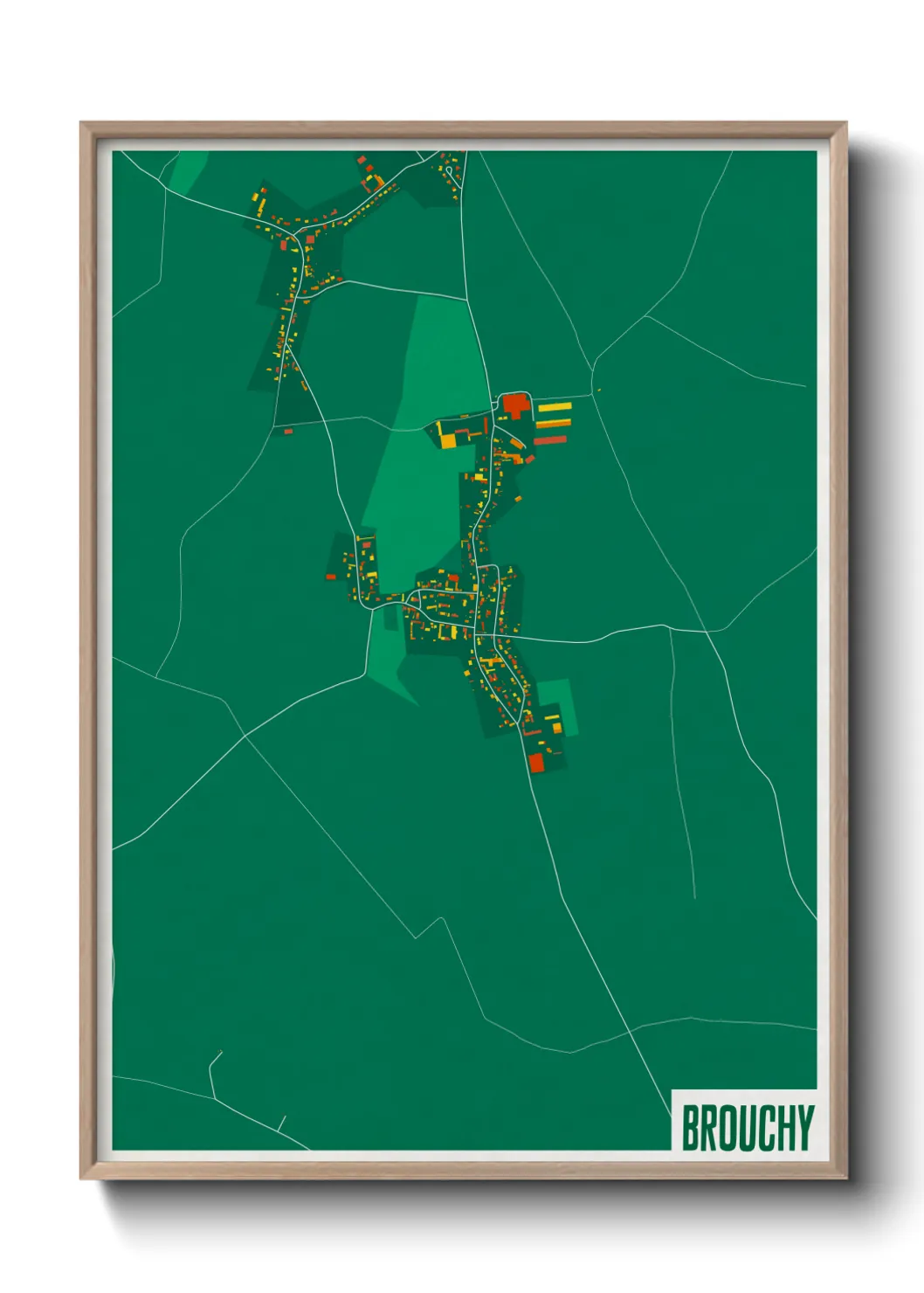 Une affiche de carte sur Brouchy