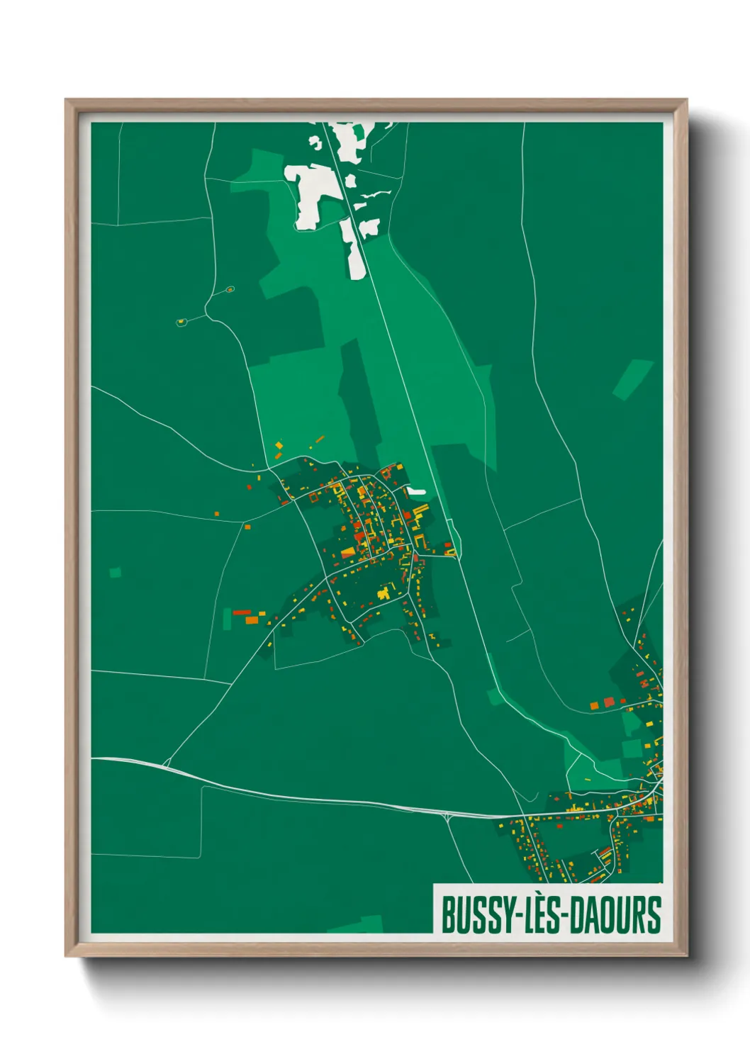 Une affiche de carte sur Bussy-lès-Daours