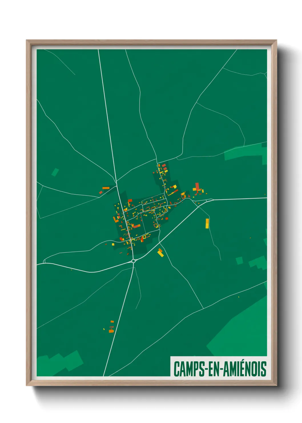 Une affiche de carte sur Camps-en-Amiénois