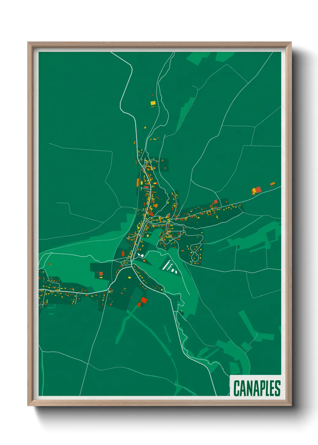Une affiche de carte sur Canaples