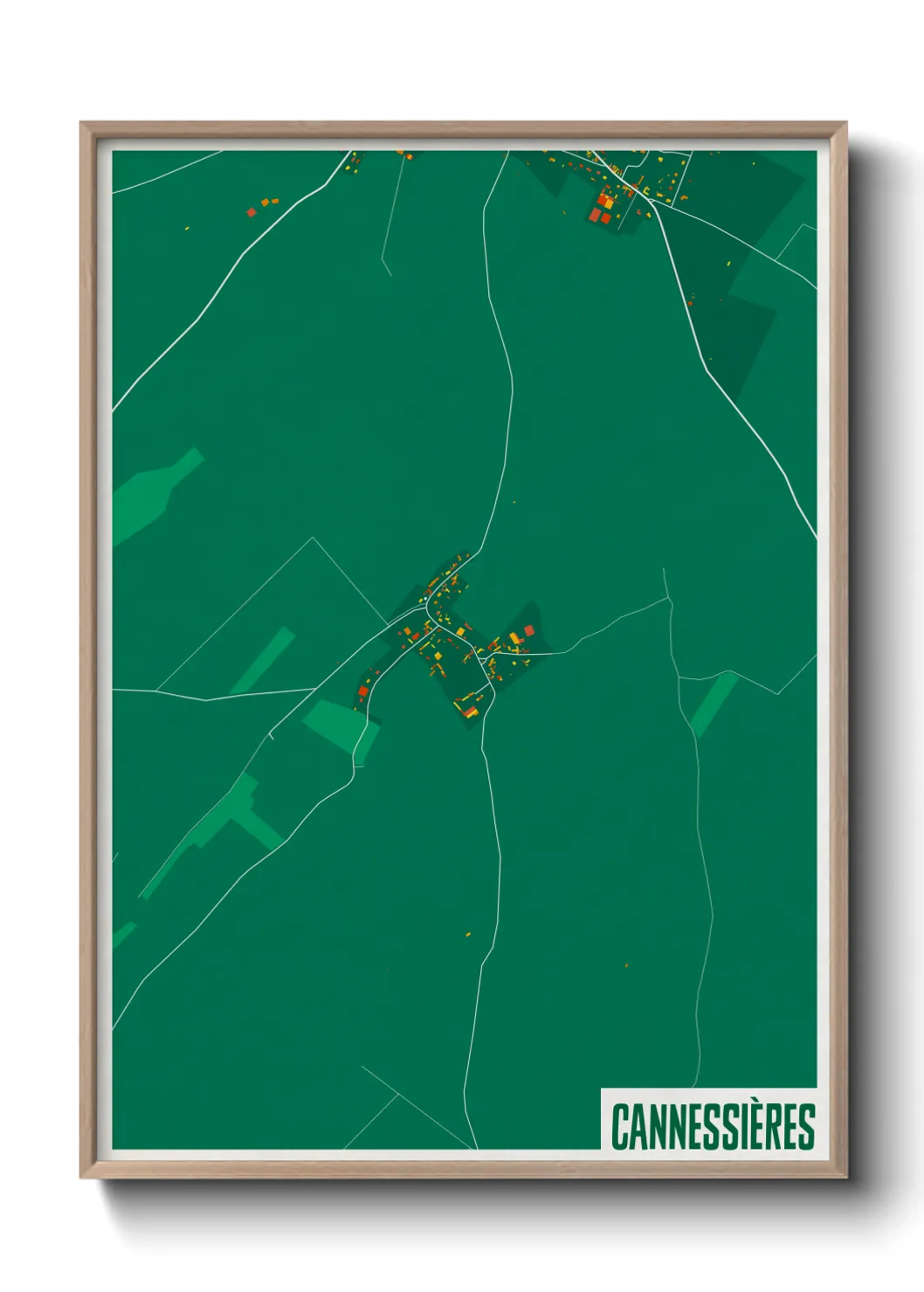 Une affiche de carte sur Cannessières