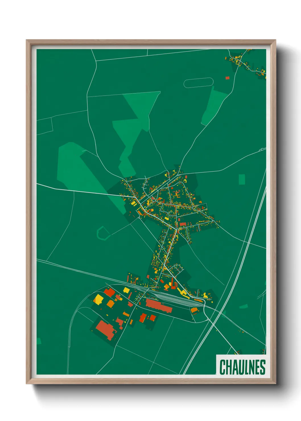 Une affiche de carte sur Chaulnes