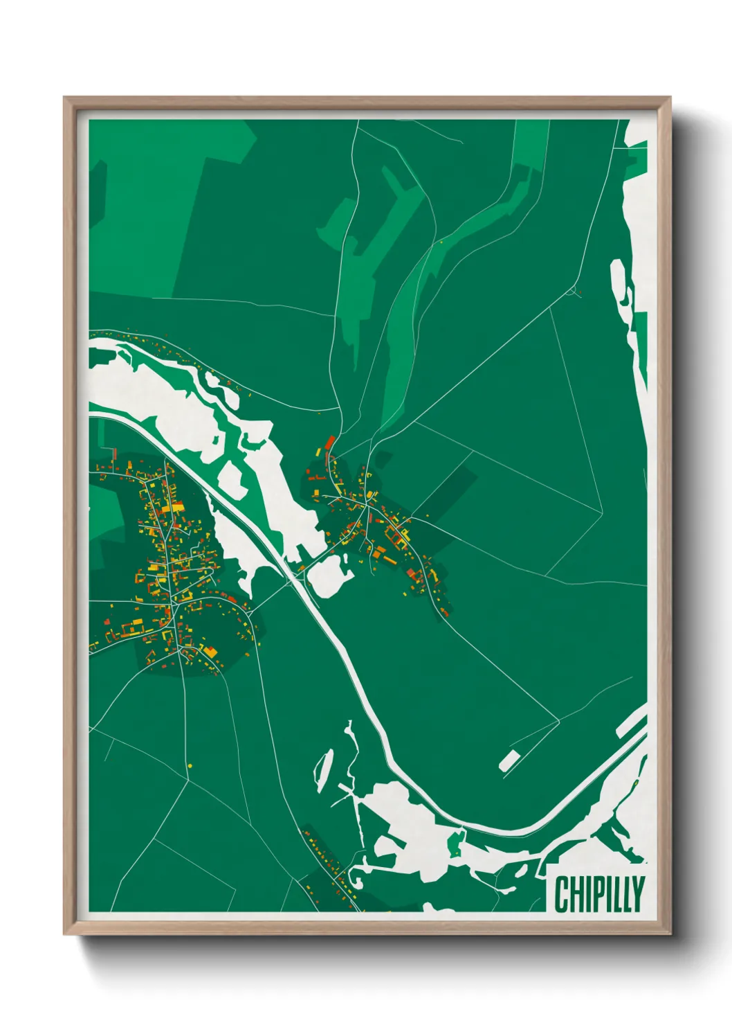 Une affiche de carte sur Chipilly