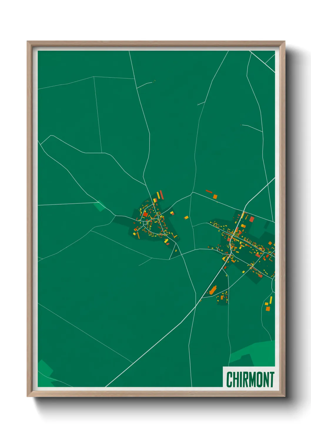 Une affiche de carte sur Chirmont
