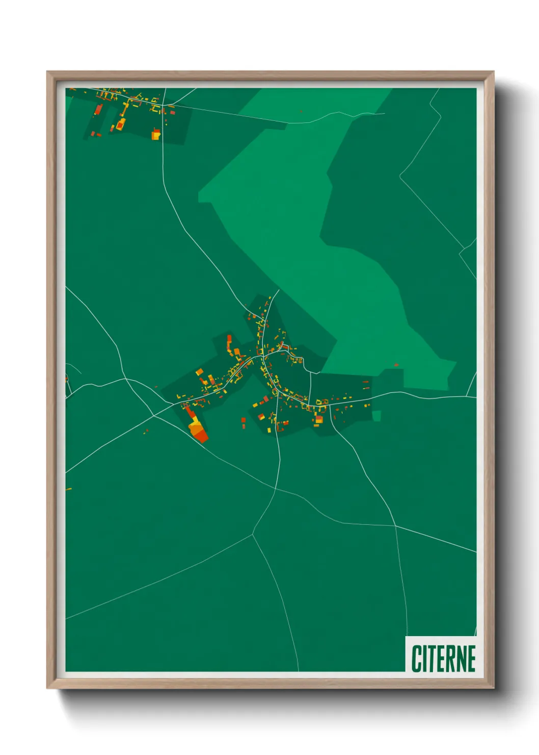 Une affiche de carte sur Citerne