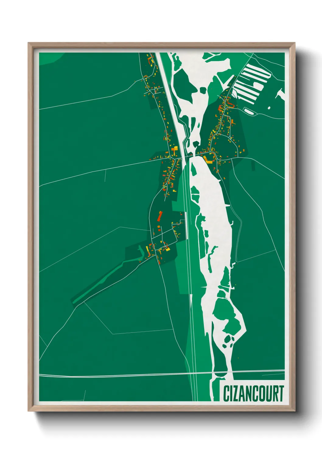 Une affiche de carte sur Cizancourt