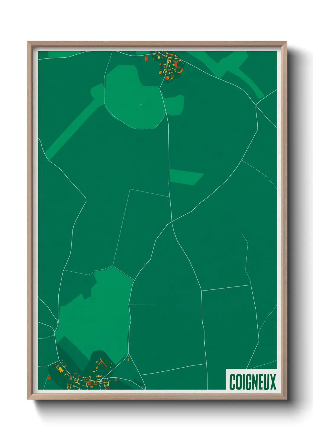 Une affiche de carte sur Coigneux