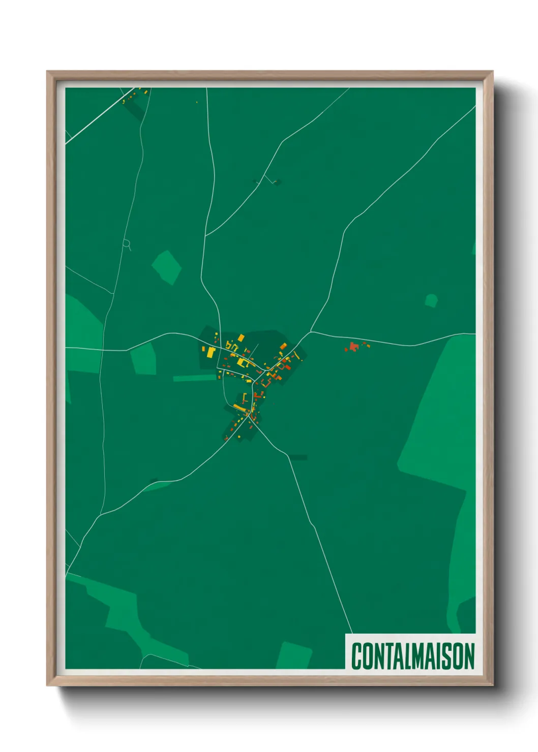 Une affiche de carte sur Contalmaison