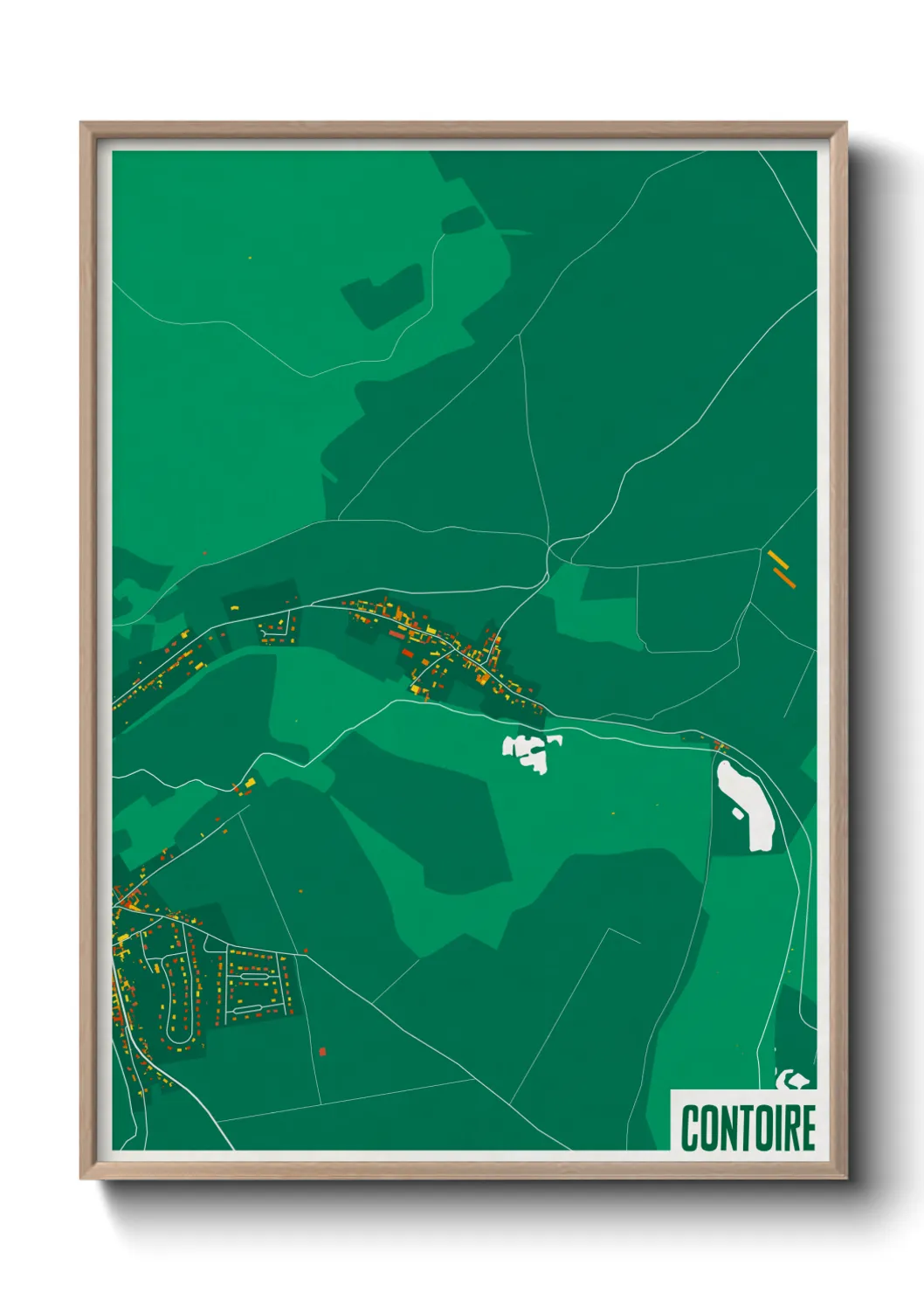 Une affiche de carte sur Contoire