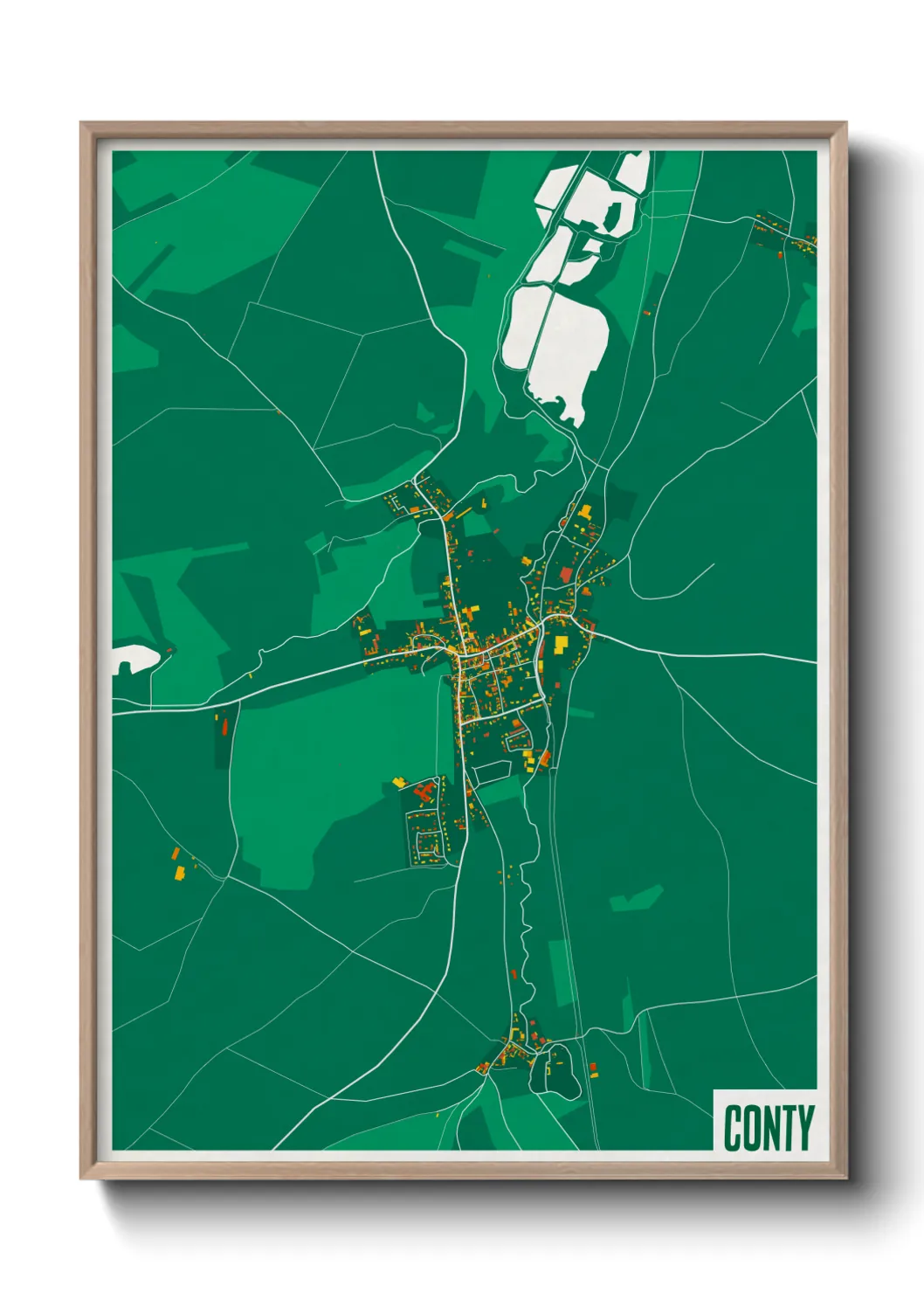 Une affiche de carte sur Conty