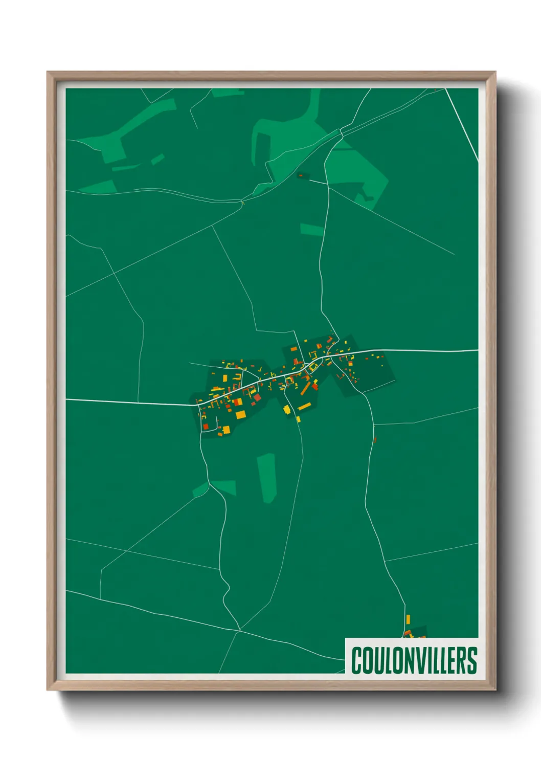 Une affiche de carte sur Coulonvillers