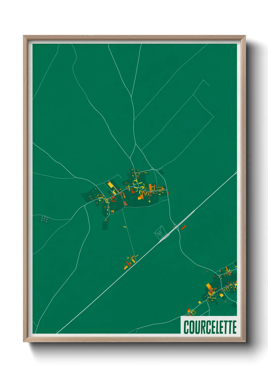 Une affiche de carte sur Courcelette