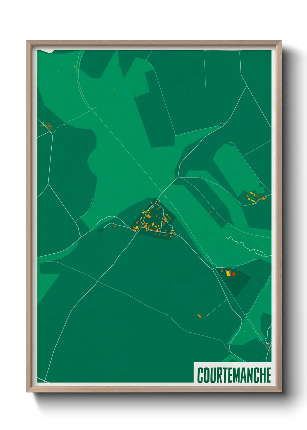 Une affiche de carte sur Courtemanche