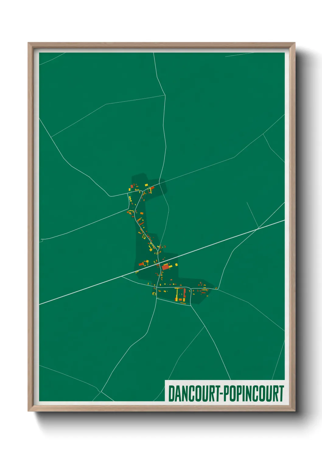Une affiche de carte sur Dancourt-Popincourt