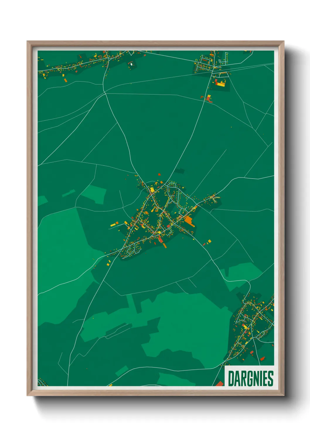 Une affiche de carte sur Dargnies