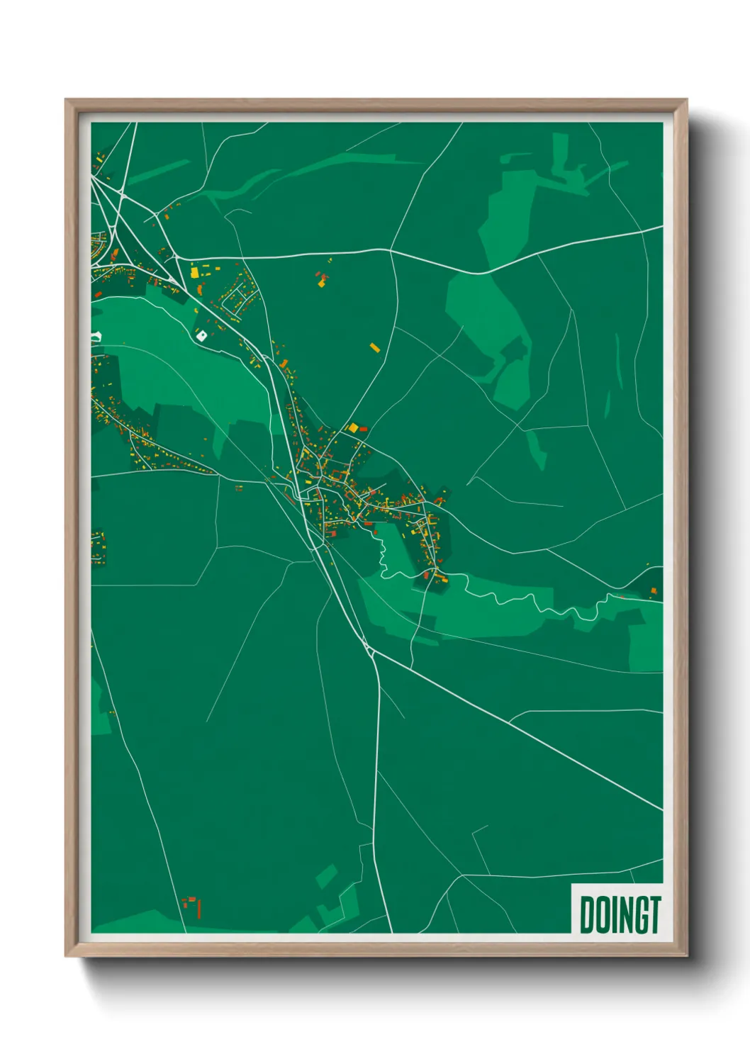 Une affiche de carte sur Doingt