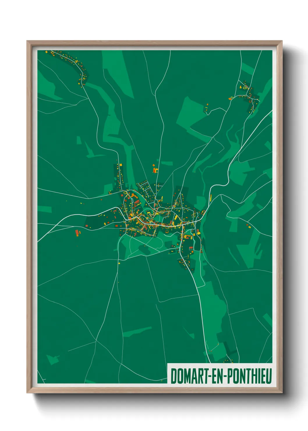 Une affiche de carte sur Domart-en-Ponthieu