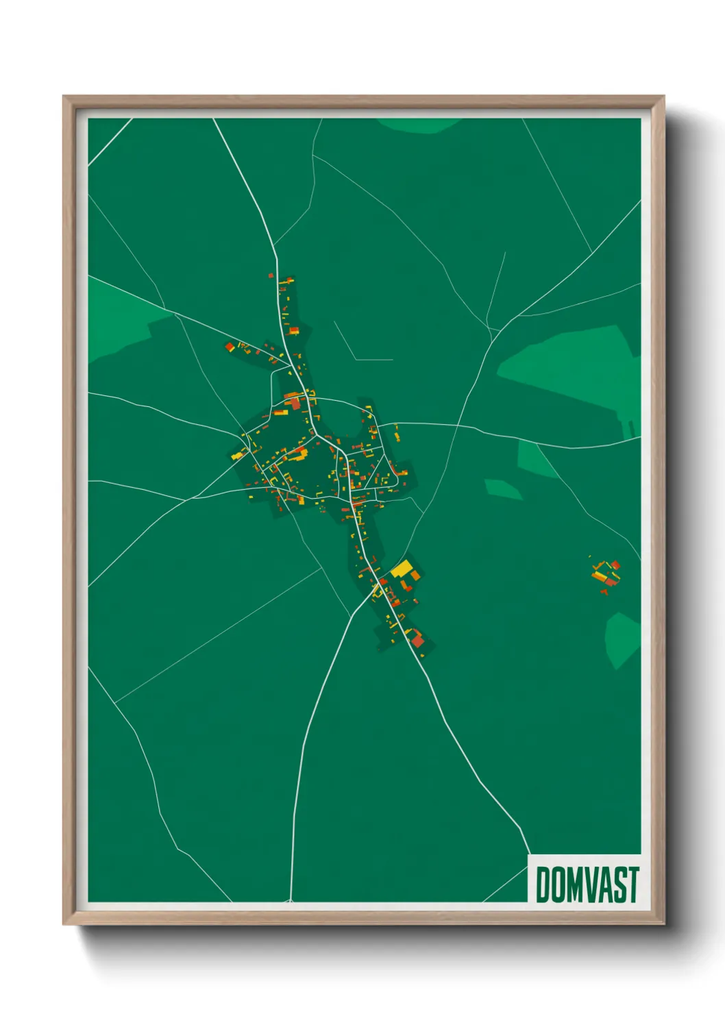 Une affiche de carte sur Domvast