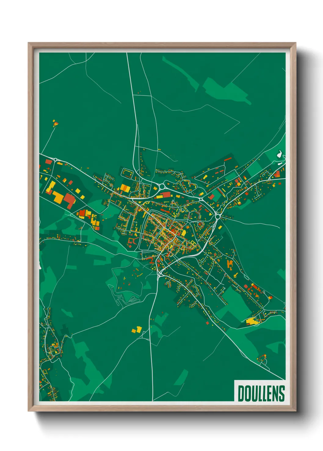 Une affiche de carte sur Doullens