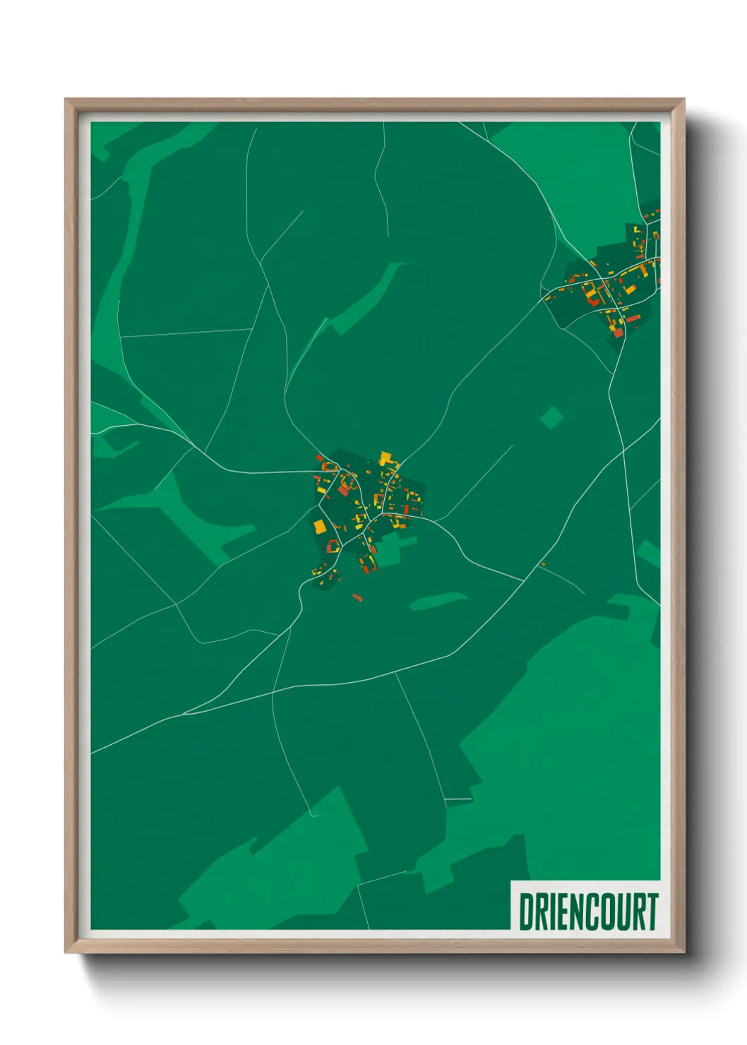 Une affiche de carte sur Driencourt