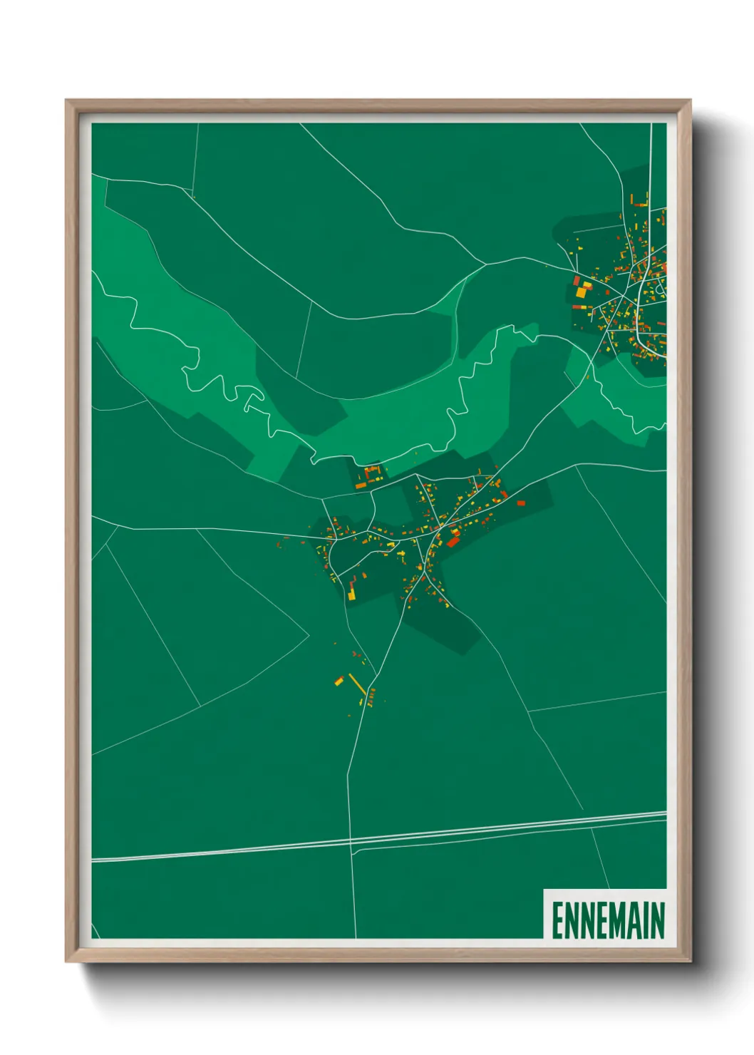 Une affiche de carte sur Ennemain