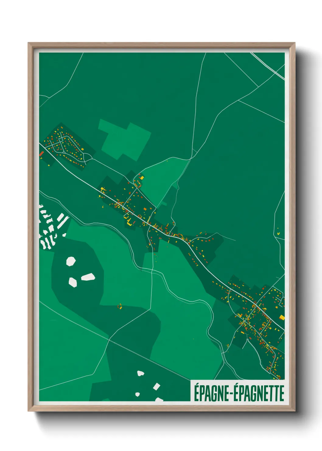 Une affiche de carte sur Épagne-Épagnette
