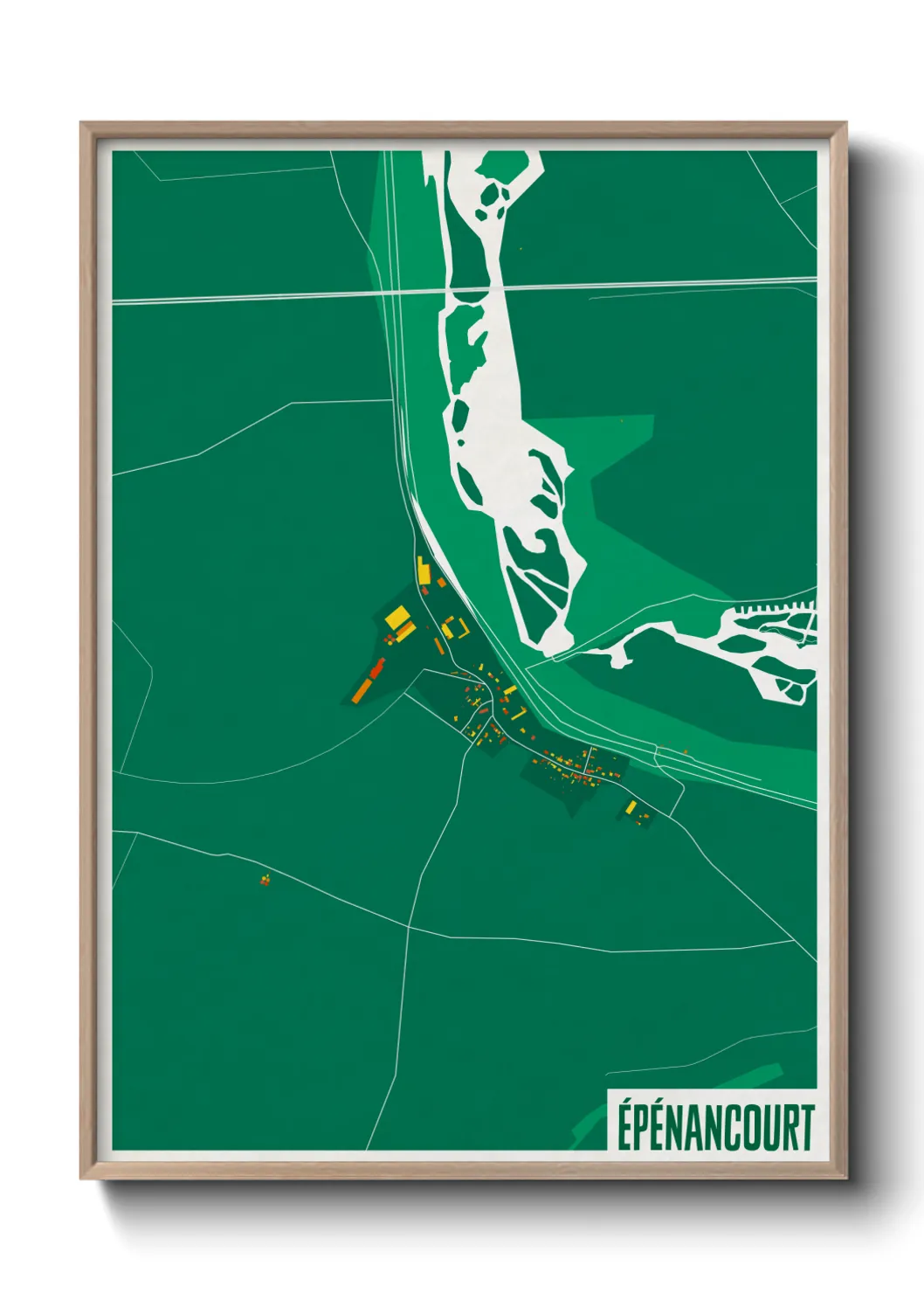 Une affiche de carte sur Épénancourt