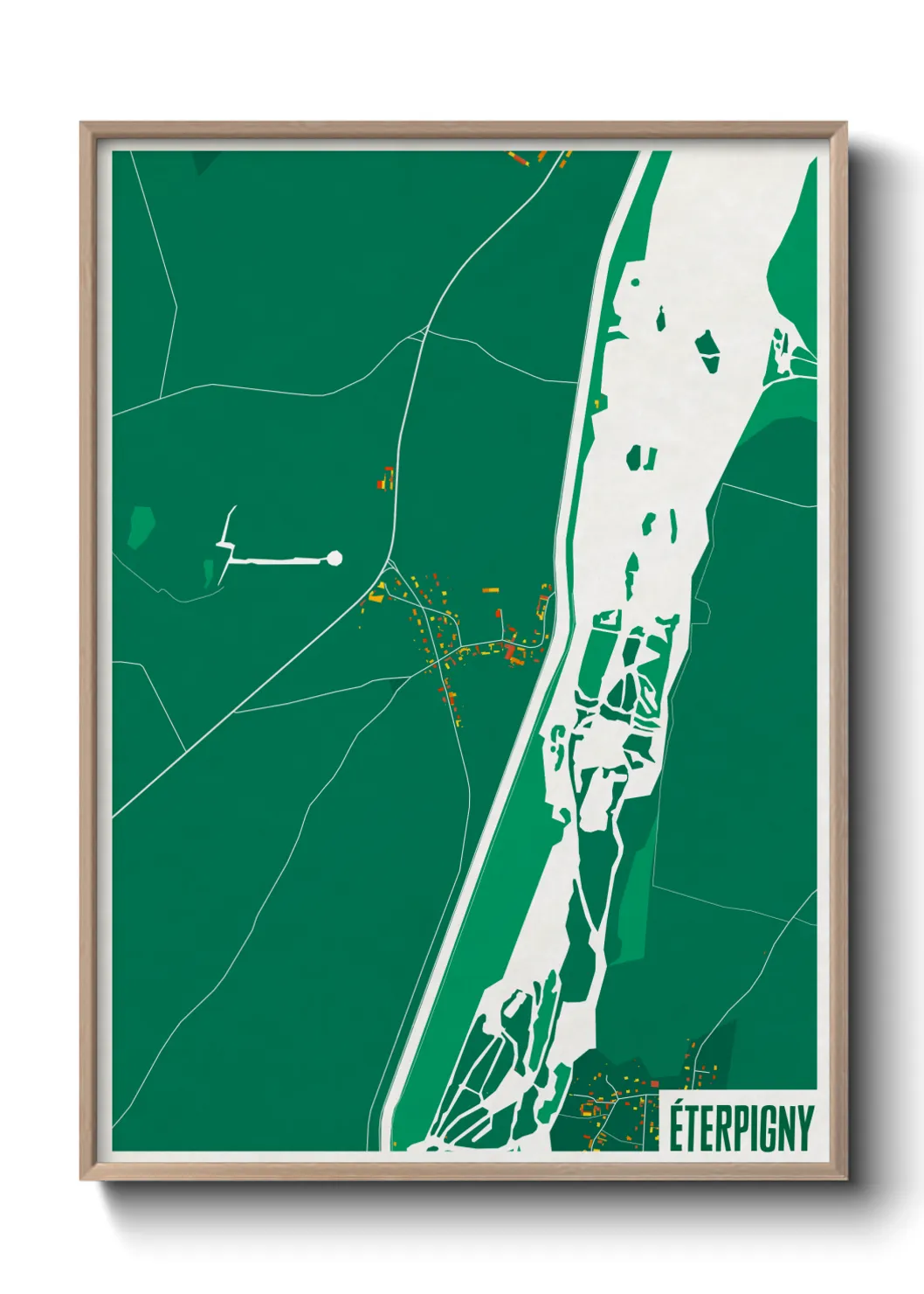 Une affiche de carte sur Éterpigny