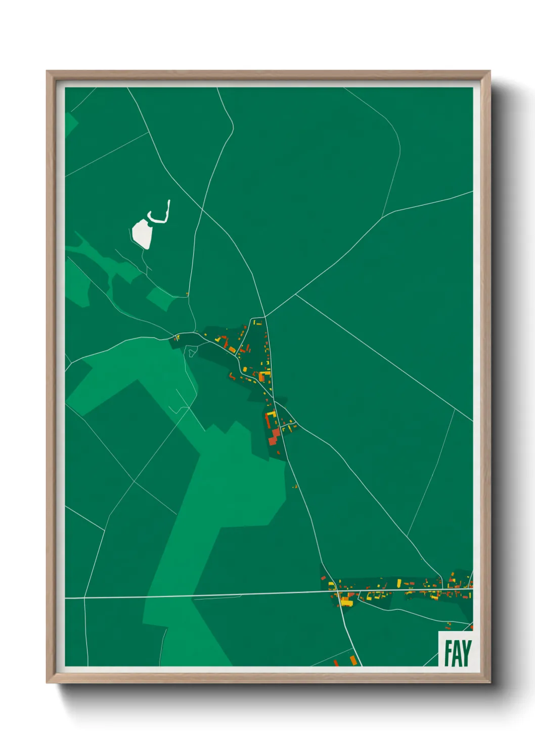 Une affiche de carte sur Fay