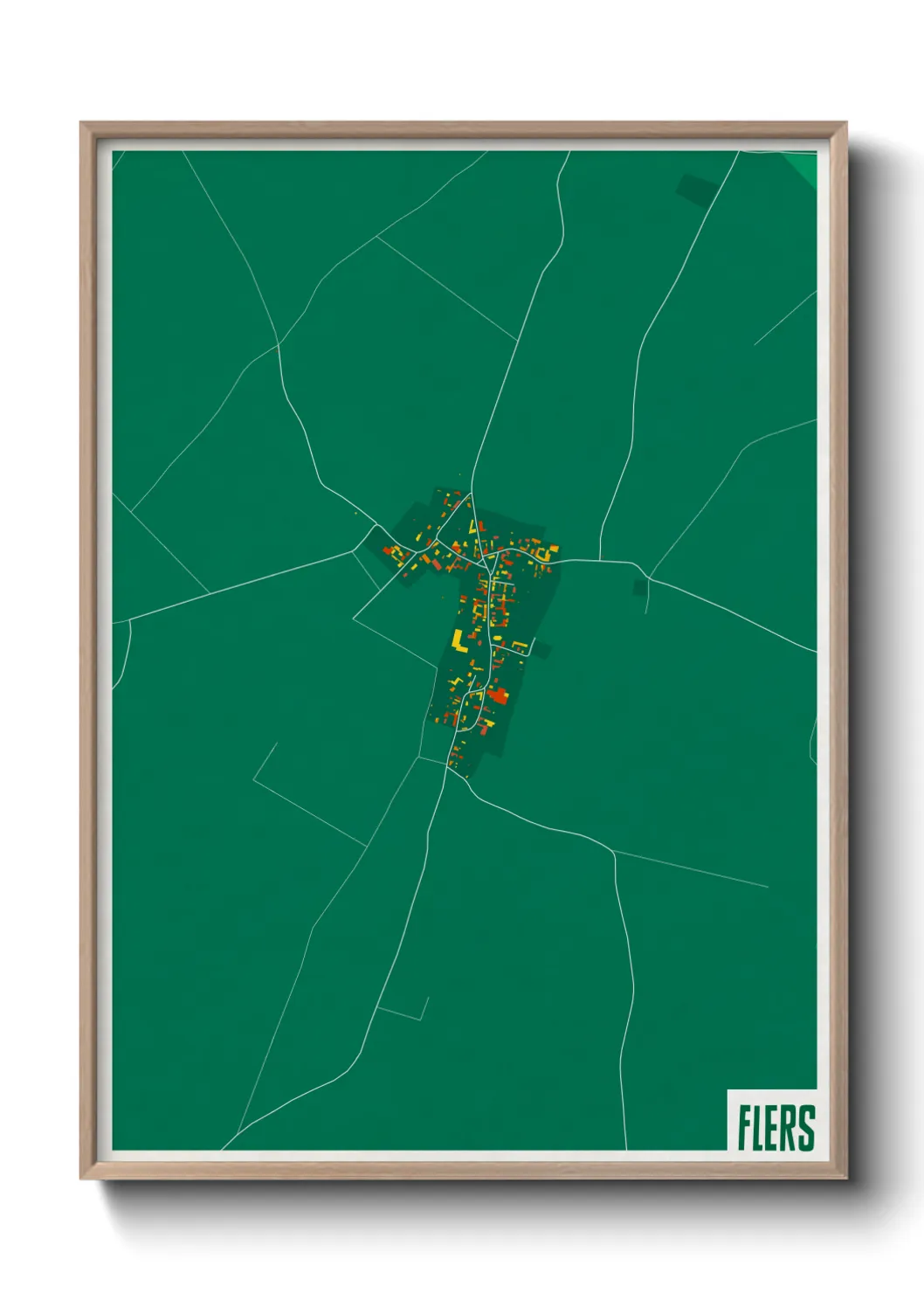 Une affiche de carte sur Flers