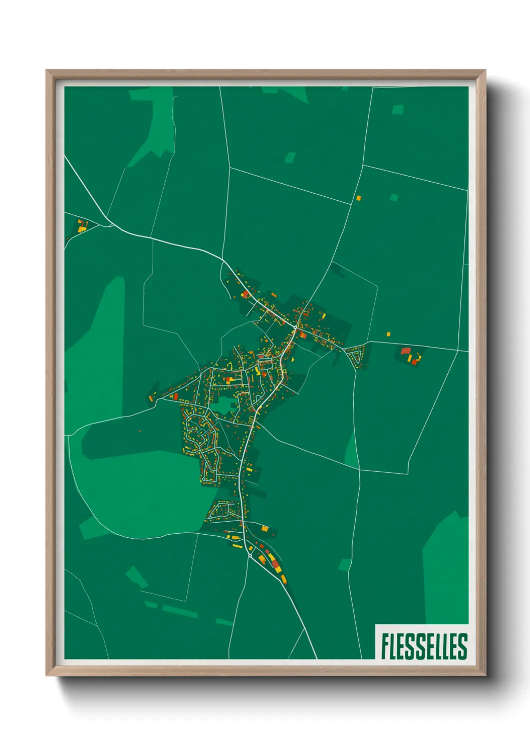 Une affiche de carte sur Flesselles