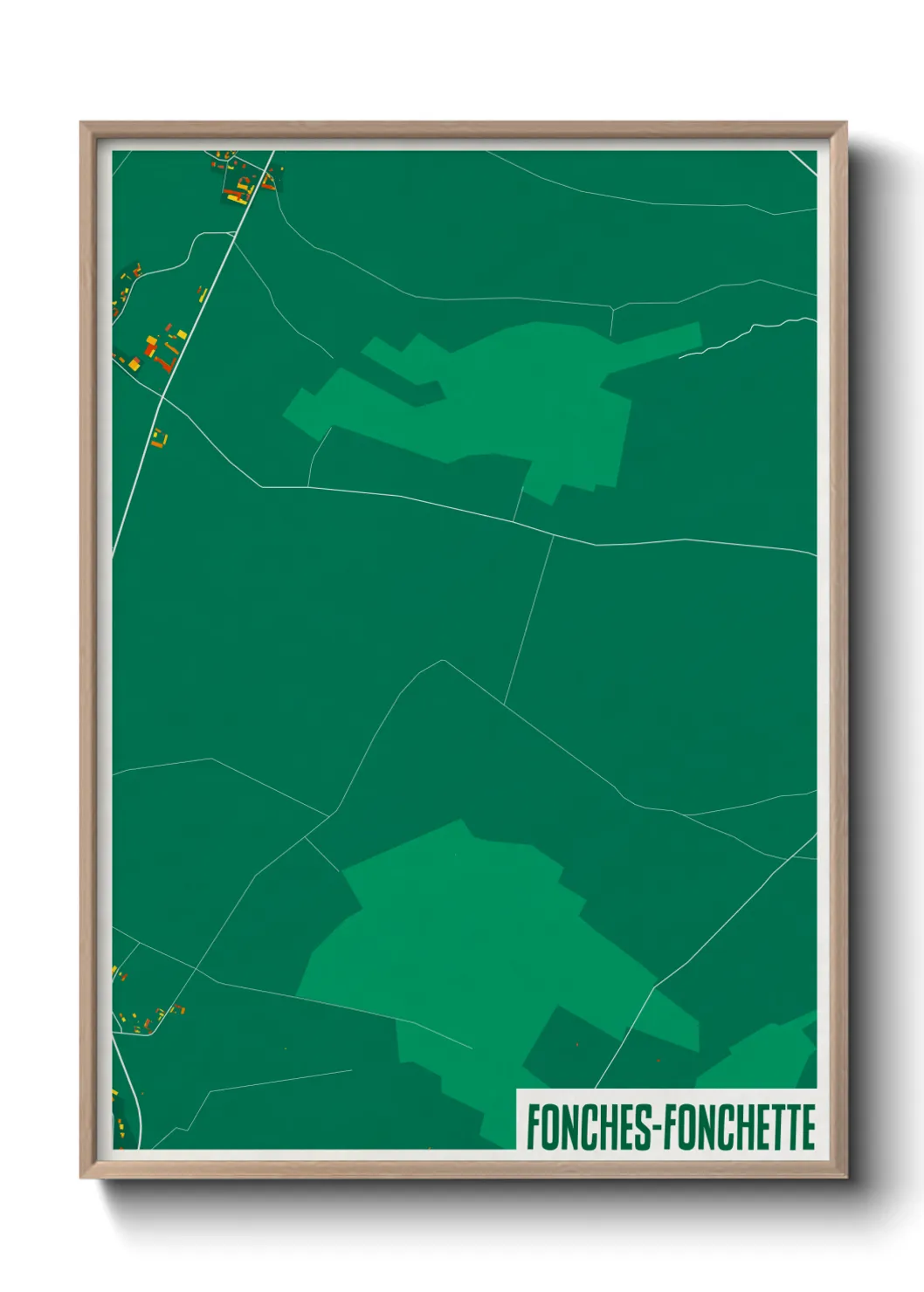 Une affiche de carte sur Fonches-Fonchette