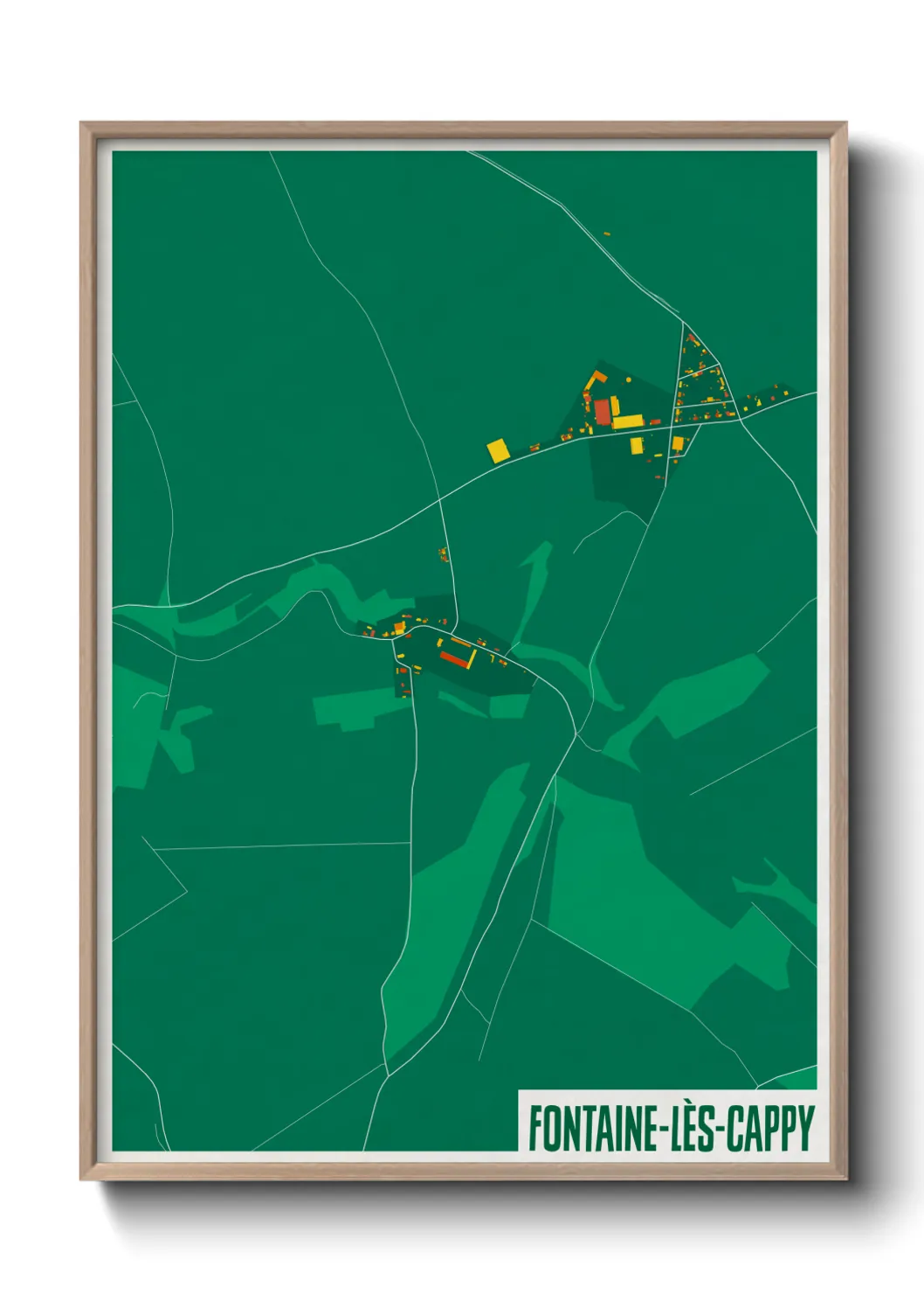 Une affiche de carte sur Fontaine-lès-Cappy