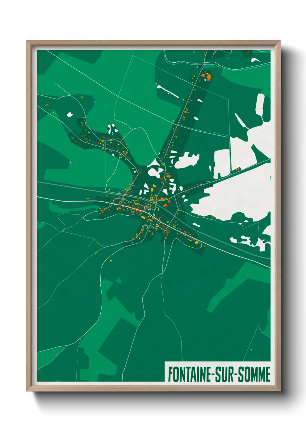 Un poster carteFontaine-sur-Somme