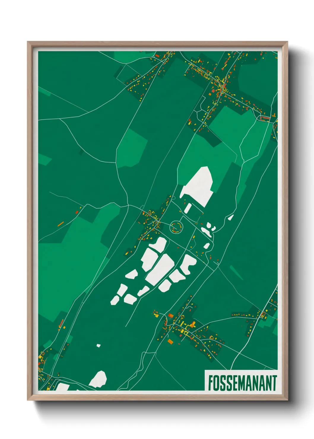 Une affiche de carte sur Fossemanant