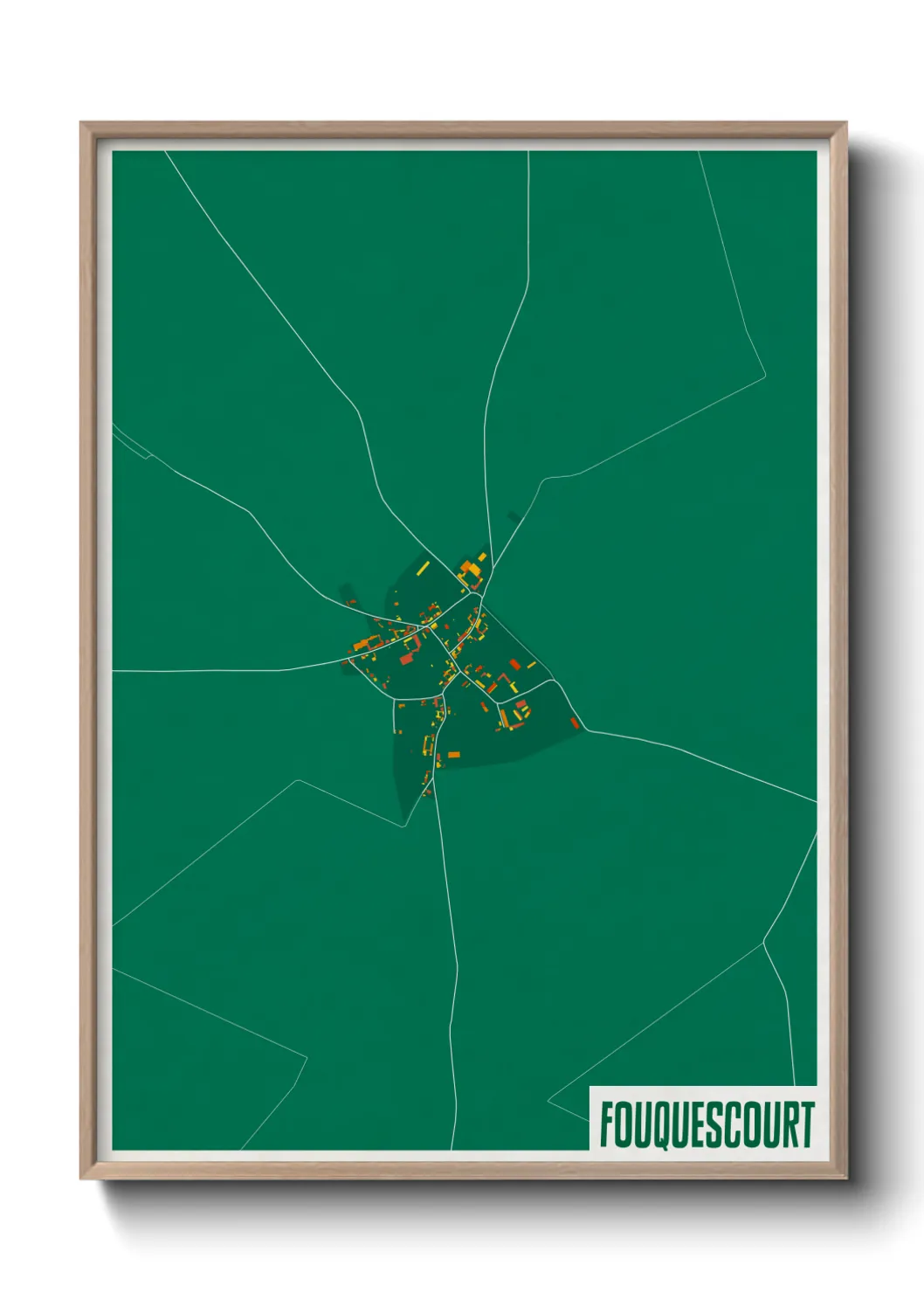 Une affiche de carte sur Fouquescourt