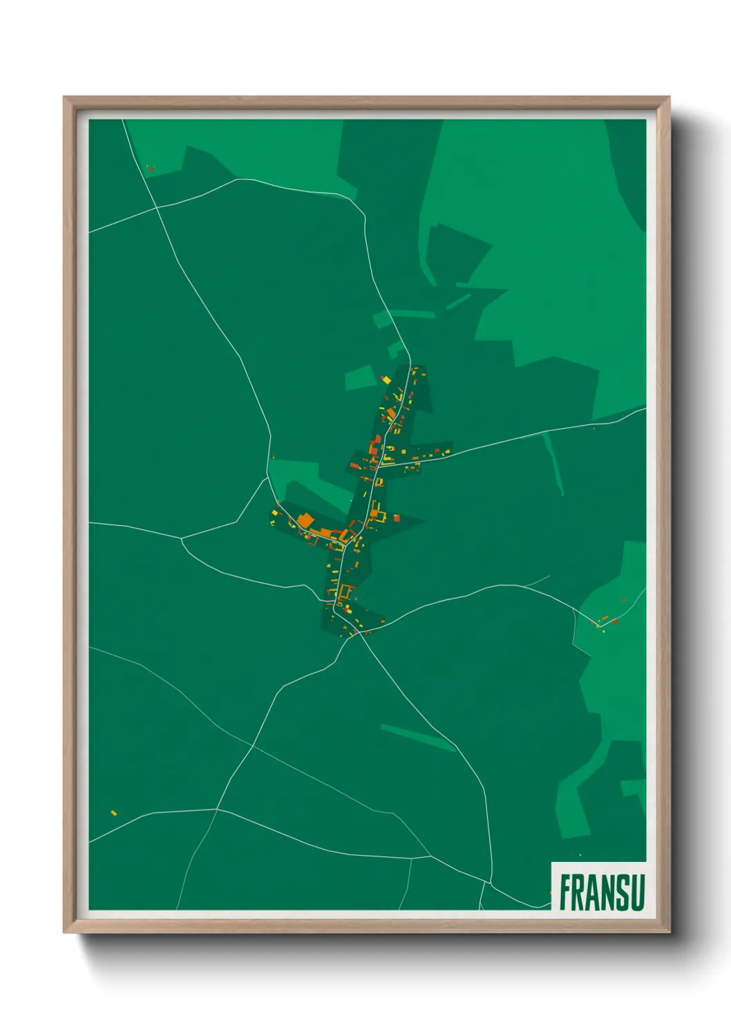 Une affiche de carte sur Fransu