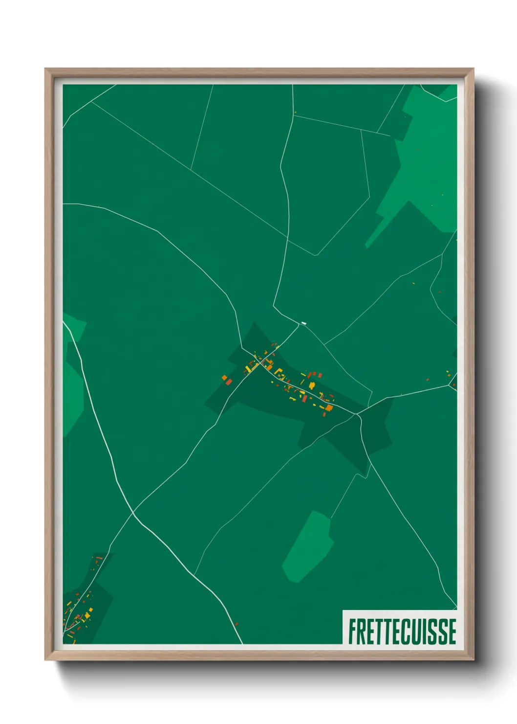 Une affiche de carte sur Frettecuisse