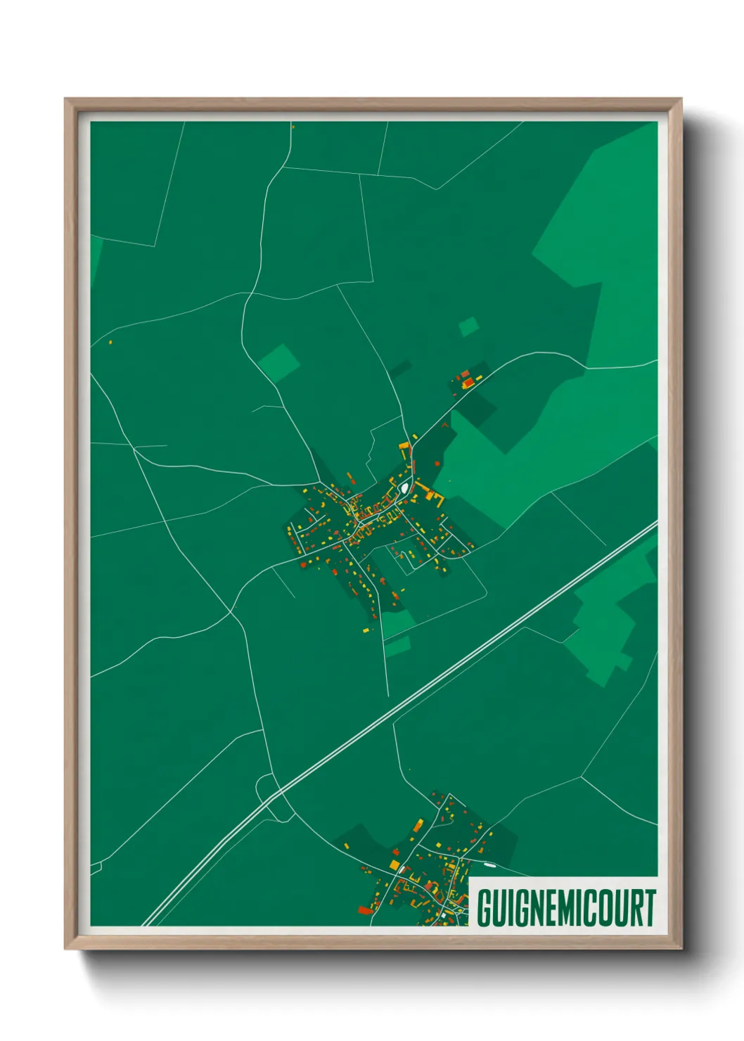 Une affiche de carte sur Guignemicourt